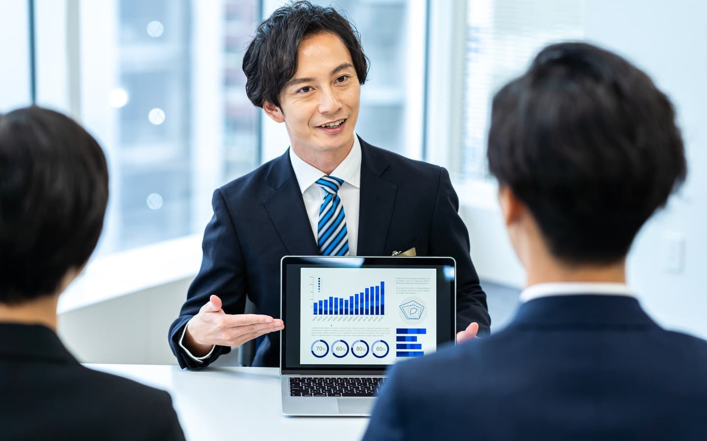 確定拠出企業年金をご案内する社員